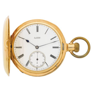 German 18K yellow gold hunting cased pocket watch Circa 1900