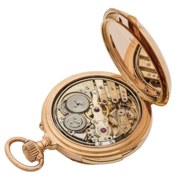 Swiss pink gold minute repeating keyless pocket watch Circa 1890Swiss pink gold minute repeating keyless pocket watch Circa 1890 Swiss pink gold minute repeating keyless pocket watch Circa 1890