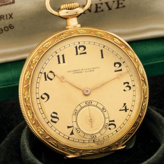 Charming Swiss gold floral decorated dress watch Circa 1922