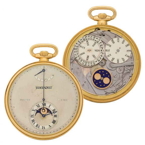 French gold Art Deco double dialled digital dress watch Circa 1930 French gold Art Deco double dialled digital dress watch Circa 1930