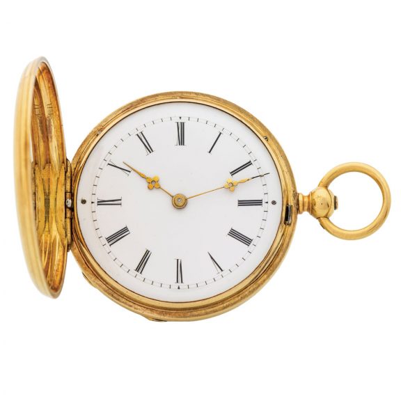 Small Danish gold cylinder lady's pocket watch Circa 1850