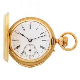 Rare Danish gold minute repeating pocket watch Circa 1895