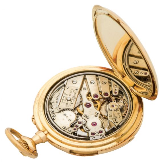 Swiss 18K gold minute repeating keyless pocket watch Circa 1890 Swiss 18K gold minute repeating keyless pocket watch Circa 1890