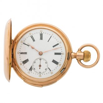 Swiss pink gold minute repeating pocket watch Circa 1900