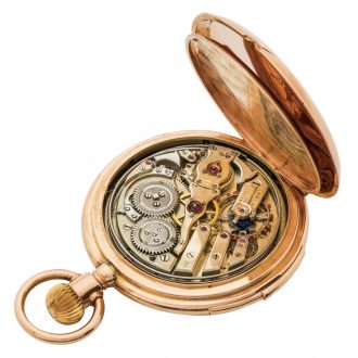 Swiss pink gold minute repeating pocket watch Circa 1900