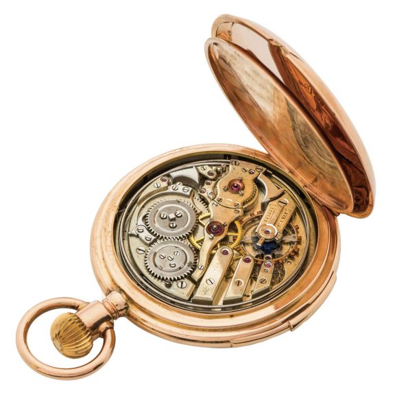 Swiss pink gold minute repeating pocket watch Circa 1900 Swiss pink gold minute repeating pocket watch Circa 1900