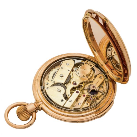 Swiss gold five-minute repeating pocket watch Circa 1872 Swiss gold five-minute repeating pocket watch Circa 1872