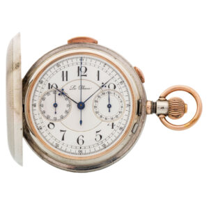 Large Swiss silver minute repeating chronograph Circa 1910