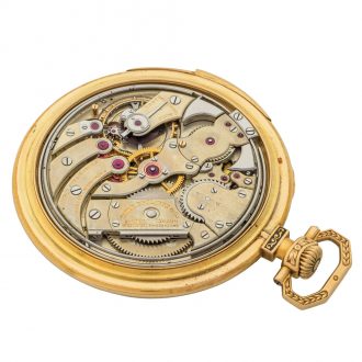 Swiss 18K gold minute repeating Art Deco dress watch Circa 1925