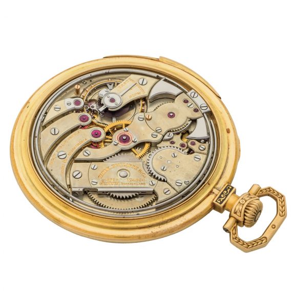 Swiss 18K gold minute repeating Art Deco dress watch Circa 1925 Swiss 18K gold minute repeating Art Deco dress watch Circa 1925