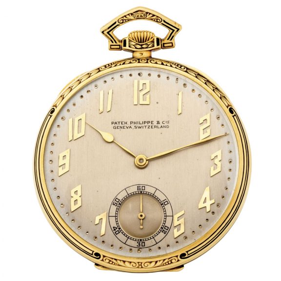 Swiss 18K gold and enamel Art Deco dress watch Circa 1925