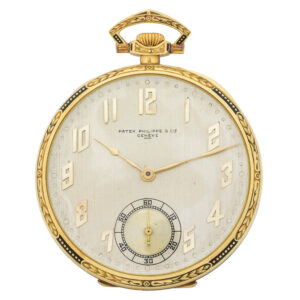 Swiss gold open faced Art Deco dress watch Circa 1925