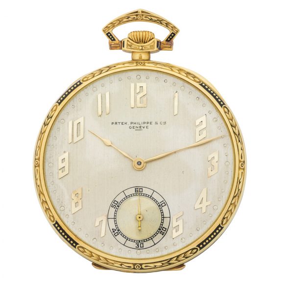 Swiss gold open faced Art Deco dress watch Circa 1925