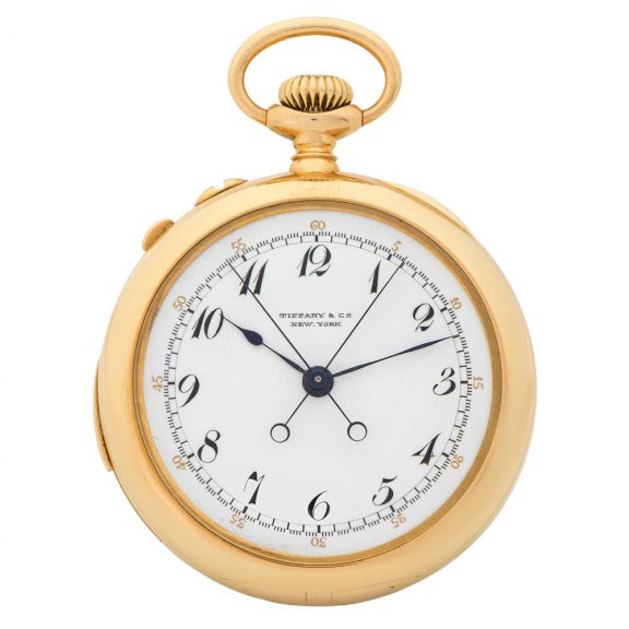 Swiss gold repeater with split-second chronograph Circa 1893 Swiss gold repeater with split-second chronograph Circa 1893