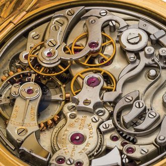 Swiss gold repeater with split-second chronograph Circa 1893