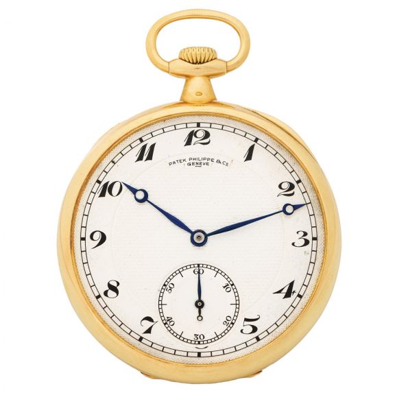 Swiss gold dress watch with engraved monogram Circa 1910