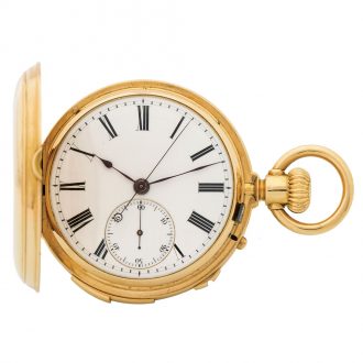 Swiss gold repeater with independent centre seconds Circa 1890