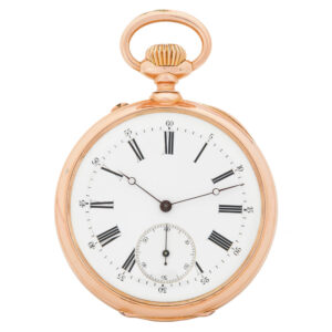 Swiss 18K yellow gold chronometer pocket watch Circa 1910