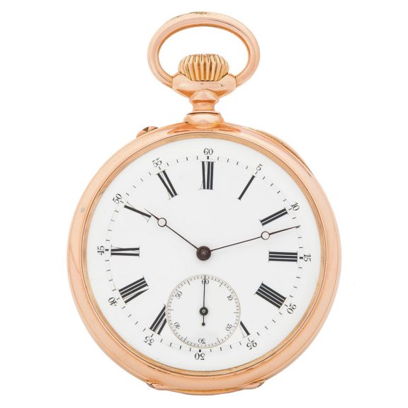 Swiss 18K yellow gold chronometer pocket watch Circa 1910