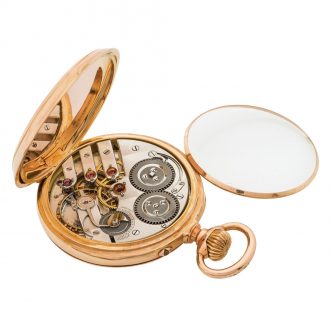 Swiss 18K yellow gold chronometer pocket watch Circa 1910