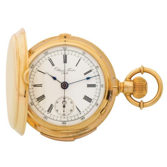 Large Swiss gold minute repeating chronograph Circa 1920
