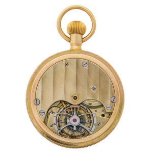 Important Swiss gold one-minute tourbillon pocket watch Circa 1900