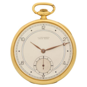 Elegant Swiss 18K yellow gold keyless dress watch Circa 1920