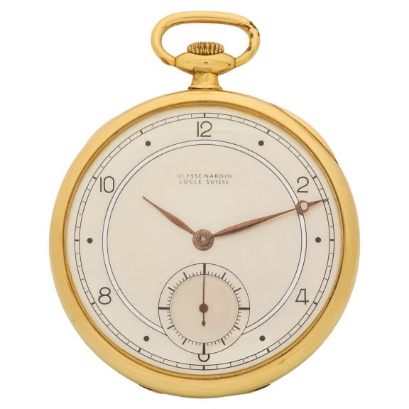 Elegant Swiss 18K yellow gold keyless dress watch Circa 1920