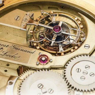Swiss gold chronometer with one-minute tourbillon Circa 1867