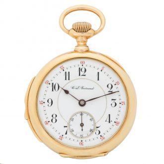 Swiss 14K yellow gold minute repeating pocket watch Circa 1900
