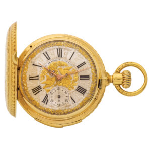 Swiss pink gold minute repeating pocket watch Circa 1895