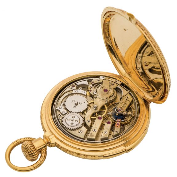 Swiss pink gold minute repeating pocket watch Circa 1895 Swiss pink gold minute repeating pocket watch Circa 1895