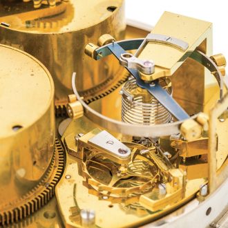 Impressive French deck chronometer in heavy mahogany box Circa 1821
