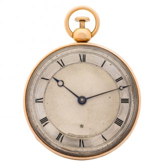 Rare French gold quarter repeating pocket watch Circa 1819