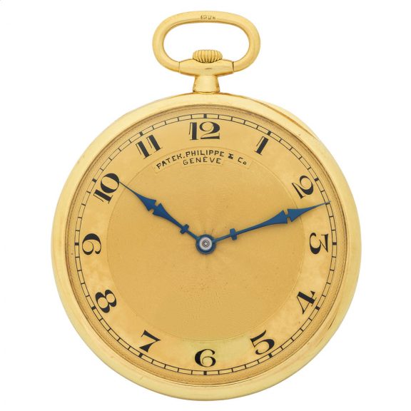Swiss gold dress pocket watch with champagne dial Circa 1920