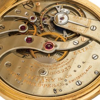 Swiss gold pocket watch with extra quality movement Circa 1922
