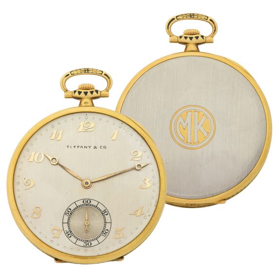 Elegant Swiss yellow and white gold dress pocket watch Circa 1940 Elegant Swiss yellow and white gold dress pocket watch Circa 1940