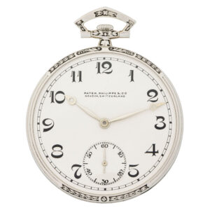 Swiss platinum and enamel Art Deco dress watch Circa 1923