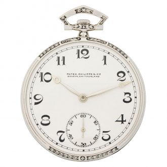Swiss platinum and enamel Art Deco dress watch Circa 1923