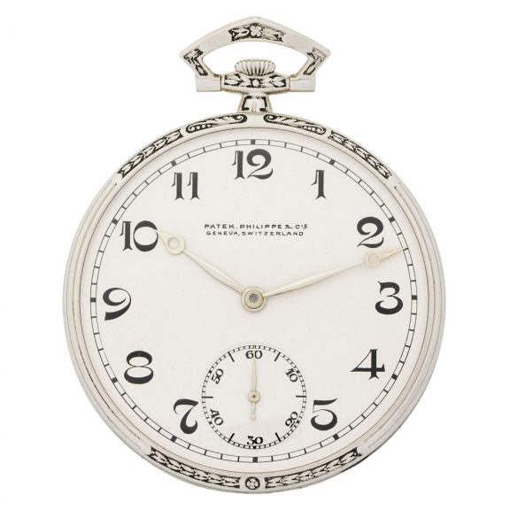 Swiss platinum and enamel Art Deco dress watch Circa 1923