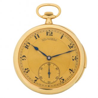 Swiss yellow gold minute repeating pocket watch Circa 1919