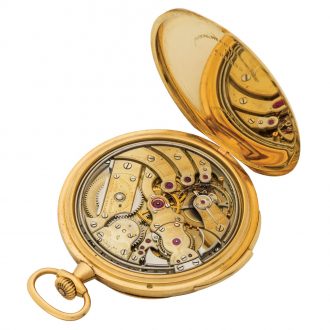 Swiss yellow gold minute repeating pocket watch Circa 1919