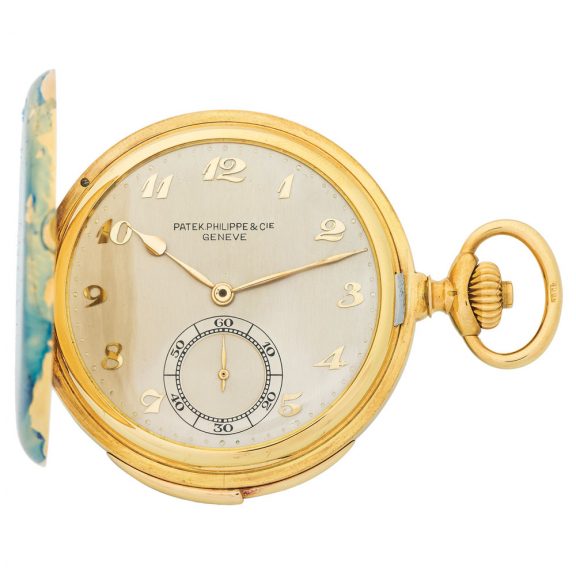 Swiss gold repeating hunting cased pocket watch Circa 1920 Swiss gold repeating hunting cased pocket watch Circa 1920