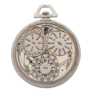 Elegant Swiss platinum digital Art Deco dress watch Circa 1900