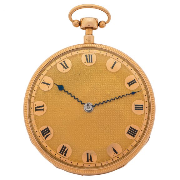 Rare Swiss gold quarter repeating musical pocket watch Circa 1820