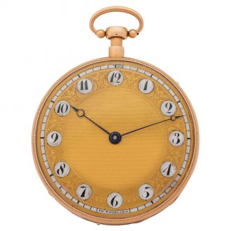 Swiss 18K gold quarter repeating musical pocket watch Circa 1790
