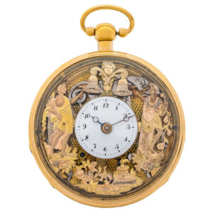 French gold half-skeletonized quarter repeater Circa 1820