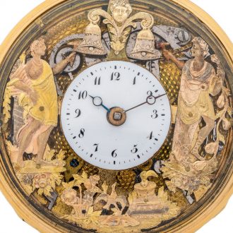 French gold half-skeletonized quarter repeater Circa 1820