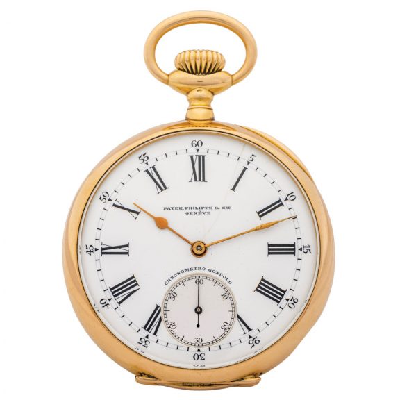 Swiss 18 Carat pink gold Chronometro Gondolo pocket watch Circa 1910