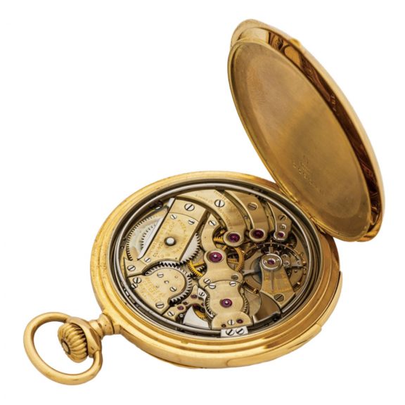 Fine Swiss gold minute repeating pocket watch Circa 1908 Fine Swiss gold minute repeating pocket watch Circa 1908